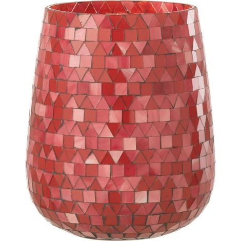 Photophore Design Triangle "Sweet Valentine" 21cm Rouge & Rose (1/5)