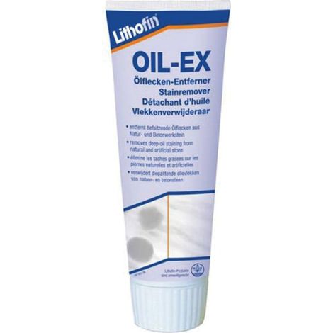 Lithofin – Détachant huile et graisse 250 ml – Nettoyant intensif pour pierre naturelle et carrelage – Action en profondeur pour taches incrustées