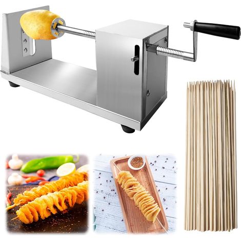 1 Coupe-légumes en spirale,Acier inoxydable,Poids 1100g,Coupe-frites,Pour pommes de terre,concombre,carotte,Cuisine (1/5)