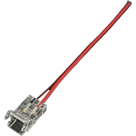 10 Pezzi Connettore Trasparente Invisibile 8mm 2 PIN per Chiudere Striscia LED COB