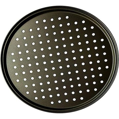 Poêle à Pizza Punch Acier Au Carbone Plat Four Perforé Multi-Usages Plaque à Pizzac Anti-adhérent Plaques à Pizza Utilisée pour Pâtisserie, La Pizza, Le Gâteau, Les Sandwichs, Saucisse, Galettes..DEBU