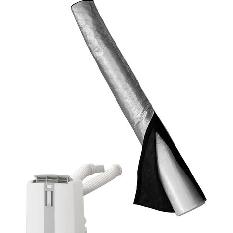 Housse isolante pour tuyau climatiseur mobile en tissu Oxford étanche, cache tuyau fenêtre réglable 150x53cm anti-perte de froid (1/5)