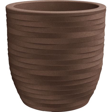 Vaso tondo resina RHEA ELEGANCE cm. 40 CORTEN