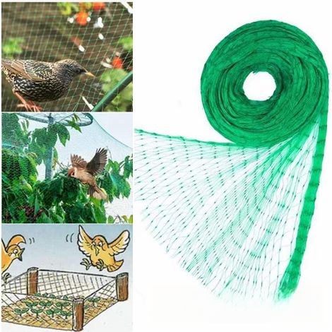 Vogelschutznetz, 4 x 6 Meter, Gartenpflanzennetz, zum Schutz von Gemüse, Pflanzen und Obstbäumen vor Vögeln und Tieren.