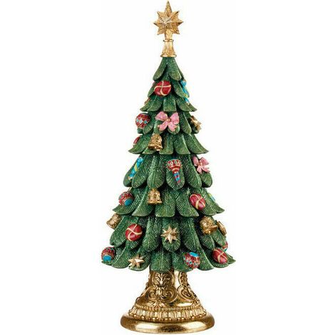 EDG Enzo De Gasperi Albero Di Natale In Resina Con Luci LED E Musica 60 cm Verde Oro (1/3)