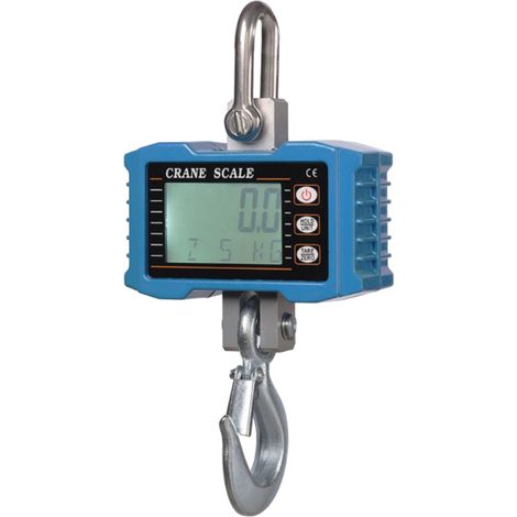 Balance suspendue 1000kg – LCD rétro, crochet, tare/remise zéro, chantier/pêche/marché (1/5)