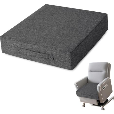 Coussin rehausseur avec housse lavable, 50 x 50 x 10 cm, gris foncé (1/5)