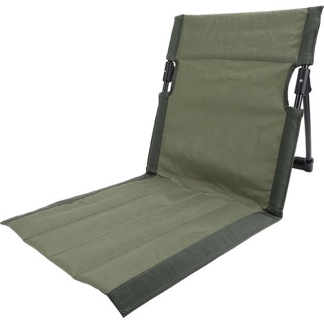 Chaise longue pliante portable, confort amélioré, en tissu Oxford, pour l'extérieur, idéale pour le jardin, le camping, la plage et les pique-niques (vert armée), parfaite pour la pelouse, le jardin, (1/5)