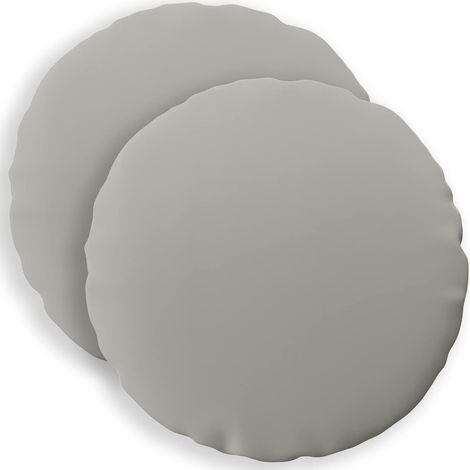 Housse de coussin 2 pcs HEERLEN Gris Ø 40 cm Polyester vidaXL (1/5)