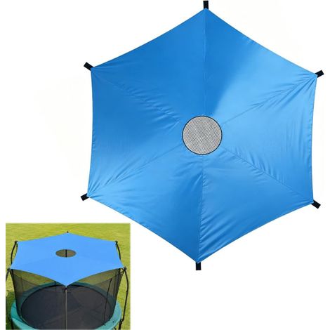 Toldo para cama elástica, tela para toldo/parasol para cama elástica, vela de sombra resistente a los rayos UV para camas elásticas (apto para camas elásticas de 6 postes)