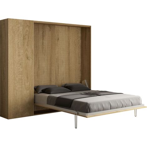 Letto matrimoniale Kentaro Quercia Natura con colonna sx-dx