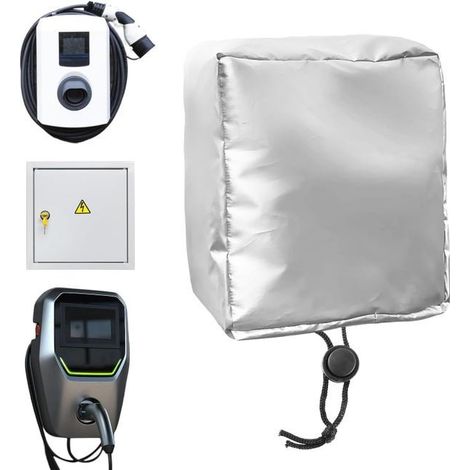 Caseta de pared resistente a la intemperie de 40 x 32 x 20 cm, con techo protector de tela Oxford, a prueba de polvo y lluvia, para aparcamiento (1/5)