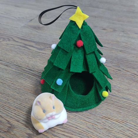 Maison suspendue chaude pour hamster, aire de jeux d'hiver, cage, nid, cadeau de Noël (1/4)