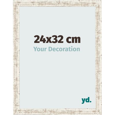 yd. - Cadre photo 24x32 - Blanc Vintage - MDF - Bologna (1/5)