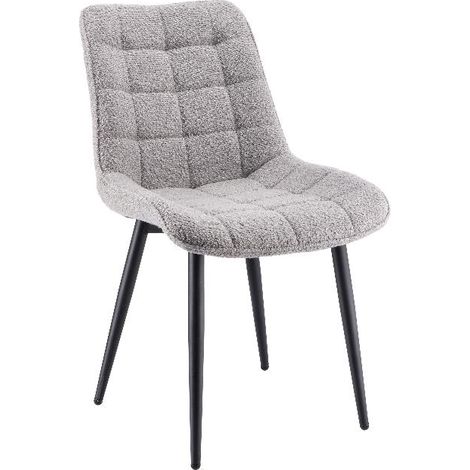 Sedia da Soggiorno o Ufficio in Velluto Arles Grigia 49,5 x 64,5 x 84,5 cm (1/2)
