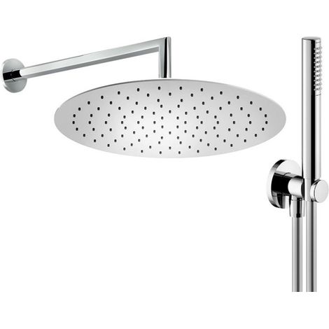 Kit doccia con braccio soffione e set doccia in ottone cromato - Nobili
