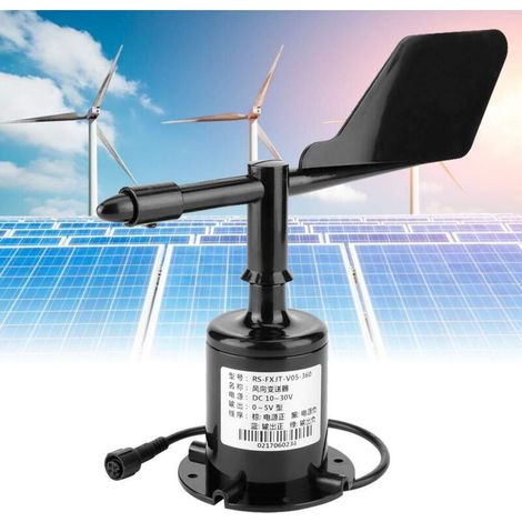 Environmental Signal Output 0-5V 360 Degree Polycarbonate Transmitter Wind Speed Sensor Anemometer (9.3 x 7.3 Inches) (1/5)