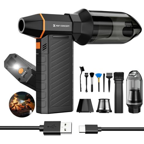 Elektrischer 2-in-1 Staubgebläse & Staubsauger mit LED, 3 Gänge, wiederaufladbar (1/5)