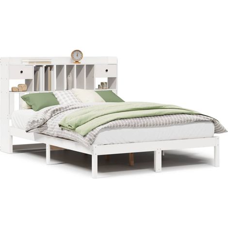 Maison Exclusive - Letto Libreria senza Materasso Bianco 140x200 cm Legno di Pino