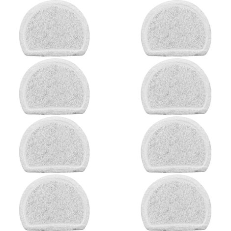 Filtres à charbon de rechange pour fontaines PetSafe Drinkwell Avalon, Pagoda, 2 gallons, Sedona et Seascape, paquet de 8 (1/5)