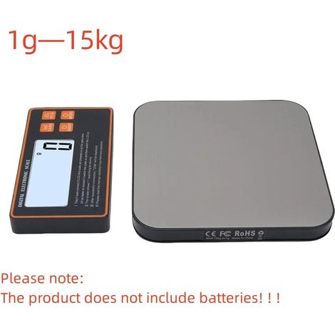 Balance de cuisine sans fil avec affichage à distance, bol en acier inoxydable, électronique numérique magnétique 15 kg pour la préparation des aliments-AquaForge (1/5)