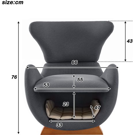 Fauteuil lounge design motif requin-baleine – canapé anti-griffures chat, refuge confortable pour chat et petit chien, fauteuil individuel pour salon, siège télé cosy. (1/5)