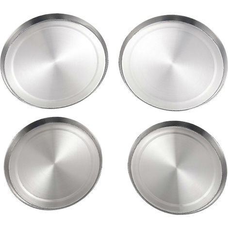 Lot de 4 couvercles ronds en acier inoxydable pour brûleurs de cuisinière (1/5)