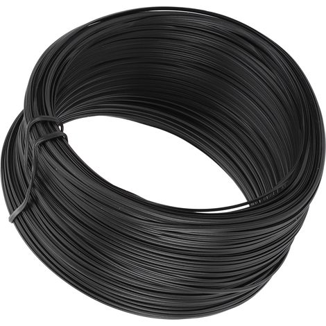 Attaches en fil de fer galvanisé noir, faites à la main, pour branches de vigne, 0,55 mm, 100 mètres (1/5)