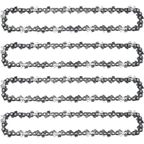 Chaînes pour mini-tronçonneuse de 6 pouces à 37 maillons (Lot de 4) — Résistantes à l'usure et durables coupe rapide et fluide. (1/4)