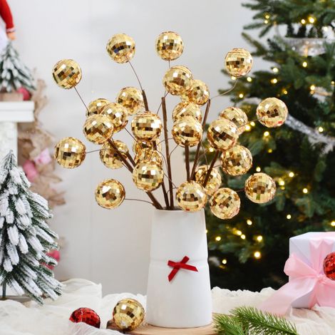 Boule De Noël - Boule Miroir À Paillettes - 40 Cm - Pour Arbre De Noël, Guirlandes Et Centres De Table - 1 Pièce (1/5)