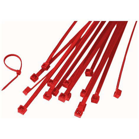 Rote Kabelbinder 140 x 3,5 Italienisch (1/5)