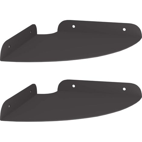 Maison Exclusive - Schwebendes Regal mit Regal 2 pcs Schwarz 18 x