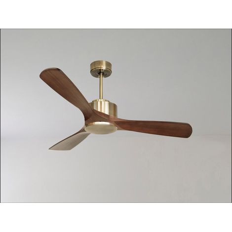 Tenerife Ring - Super destratificateur et ventilateur DC 132 cm Blanc pales bois clair sans Lumière 25 à 35 m² (1/5)
