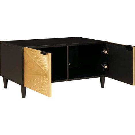 Maison Exclusive - Couchtisch Schwarz und Gold 80 x 50 x 40 cm Ho