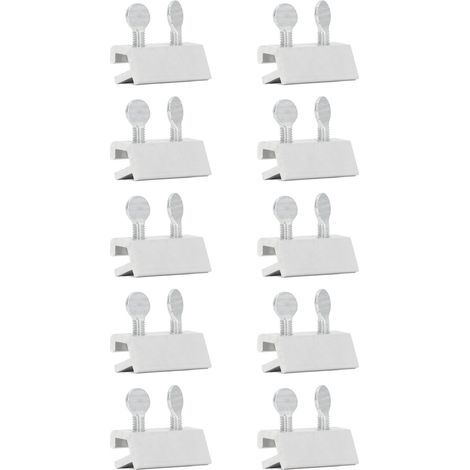 Verrous de limite de fenêtre, 10 pièces, blocs de sécurité antivol à Double trou, blocs de porte coulissante en acier inoxydable (1/5)