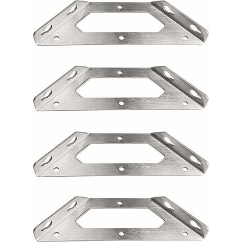 Soporte de estante de pared, soporte de estante de pared, soporte de estante de metal resistente, soporte de acero inoxidable resistente, soporte de estante triangular de metal para estante, cocina, o (1/4)