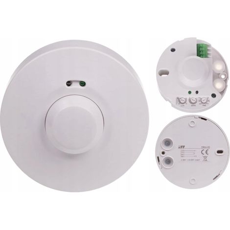 F&F  Détecteur de mouvement DRM-02 - 24V AC - IP40 - Détection micro-ondes - Automatique (1/5)