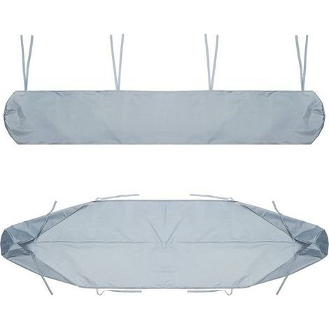 Tenda da sole per terrazzo, copertura per terrazzo con vano contenitore, impermeabile, resistente a neve e polvere (2 m, argento) (1/4)