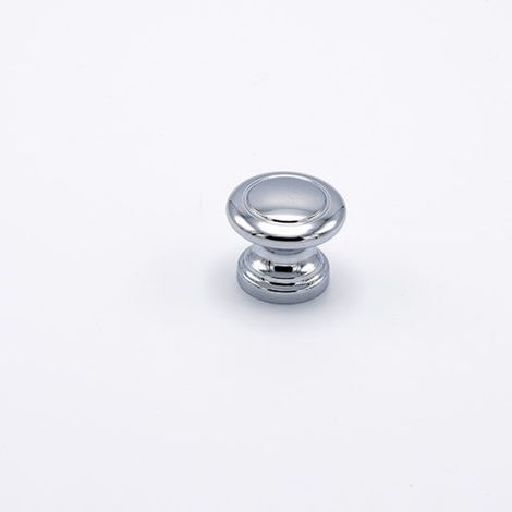 Pomello Cromato Lucido Piccolo per mobili Bagno 32 x 27 mm in Pvc