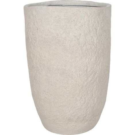 Zimmerpflanzentopf Rebecca Mobili Coralia 55,5x36,5x36,5 Weißes Magnesiumoxid Modern