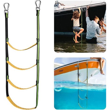 KLVGTIFS PU - Échelle de bordage souple pour bateaux gonflables — Échelle de mise à l'eau et échelle suspendue pliable (1/5)