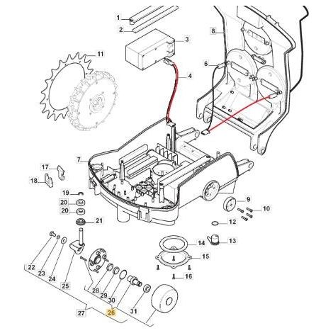 Ruota anteriore Stiga front wheel pezzo originale robot tagliaerba