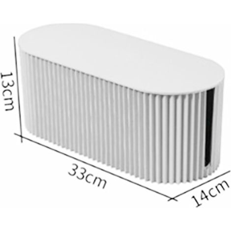 Kabelbox mit großem Fassungsvermögen, robustes ABS, abnehmbarer Deckel, weiß, großes Modell (1/5)