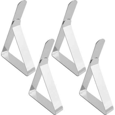 4 Pièces Pince Nappe Exterieur,Pince Nappe en Acier Inoxydable,Attache Nappe de Table Exterieur,Pince pour Nappe de Table Exterieur,accroche Nappe Exterieur,Attache Nappe,pour Pique-Nique,fête (1/4)