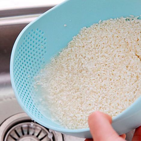 Bol multifonctionnel pour laver le riz petite passoire à de qualité alimentaire nettoyage la cuisine facile nettoyer compatible lave vaisselle (1/5)
