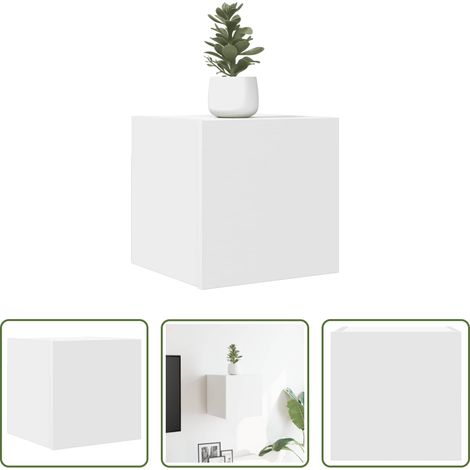 vidaXL Meuble tv blanc -  Meuble TV mural Blanc 30,5x30x30 cm (1/5)