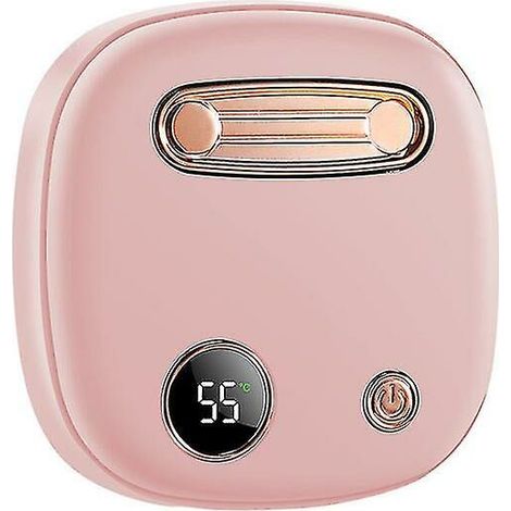Nouveau chargeur de chaleur portatif d'hiver mini - 2 en 1 Smart Temperature Controlled portable USB mobile Power Handheld Insulation - (5000 ah) rose (1/2)