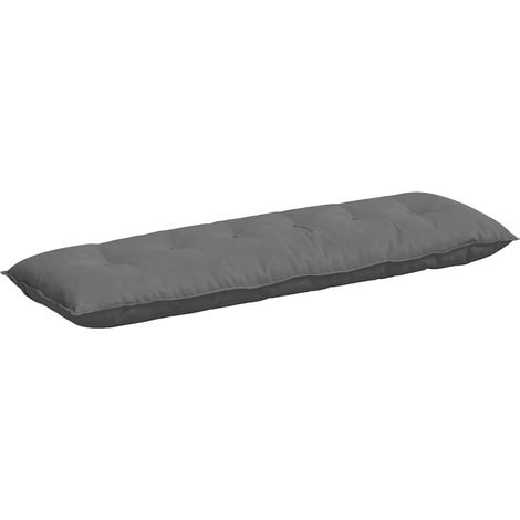 Back Pillow Dark Grey 160 x 50 cm Microfibre Fabric vidaXL