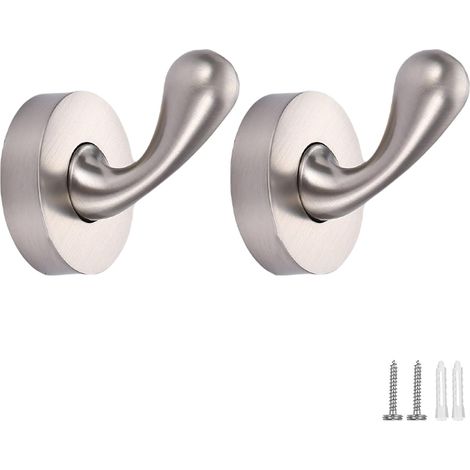 2 Pcs Towel Wall Hook Heavy Duty Zinc Alloy Coat Hook Waterproof Rustproof Kitchen Wall Hook Bathroom Gold Coat Hook for Wall Cupboard (1/5)