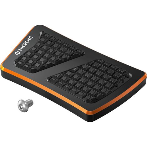 Talón del pedal de freno, aluminio duradero, agarre mejorado, naranja (1/2)
